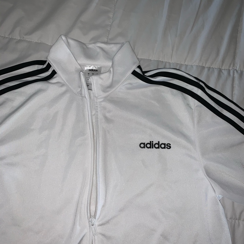 Adidas track suit zipper jacket